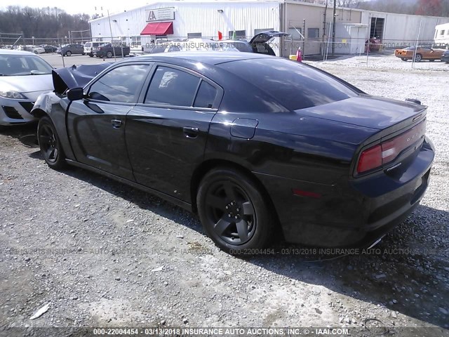 2C3CDXAT4CH282621 - 2012 DODGE CHARGER POLICE BLACK photo 3