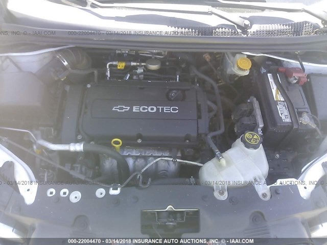 1G1JA6SH9C4163470 - 2012 CHEVROLET SONIC LS 白色 照片 10