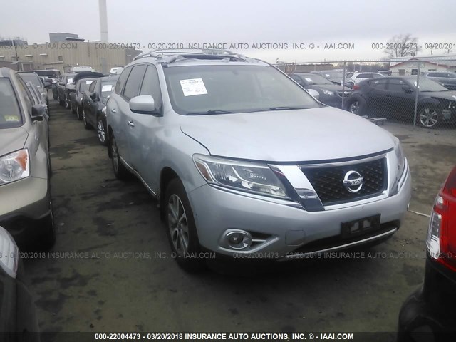 5N1AR2MM5DC613394 - 2013 NISSAN PATHFINDER S/SV/SL/PLATINUM 银色 照片 1