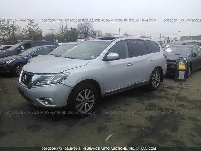 5N1AR2MM5DC613394 - 2013 NISSAN PATHFINDER S/SV/SL/PLATINUM 银色 照片 2