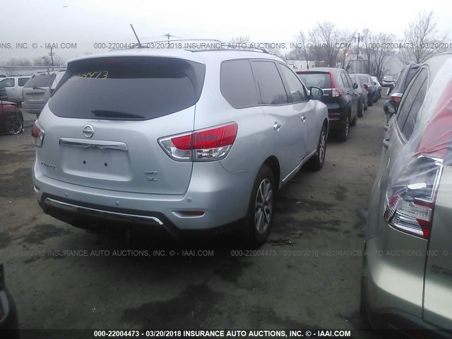 5N1AR2MM5DC613394 - 2013 NISSAN PATHFINDER S/SV/SL/PLATINUM 银色 照片 4