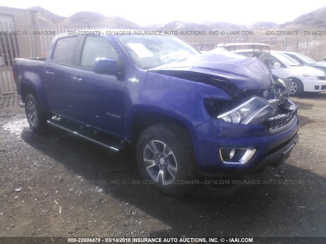 1GCPTDE1XH1226759 - 2017 CHEVROLET COLORADO Z71 BLUE photo 1