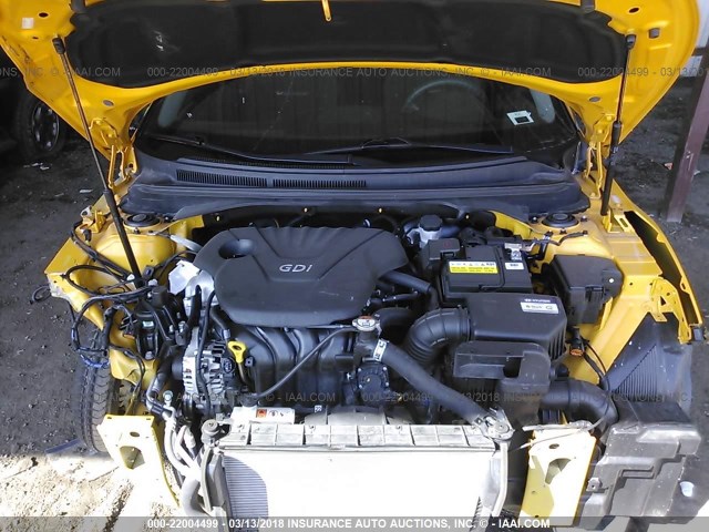 KMHTC6AD9GU303849 - 2016 HYUNDAI VELOSTER YELLOW photo 10