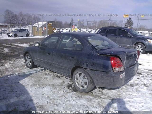 KMHDN46D75U137338 - 2005 HYUNDAI ELANTRA GLS/GT Dark Blue photo 3