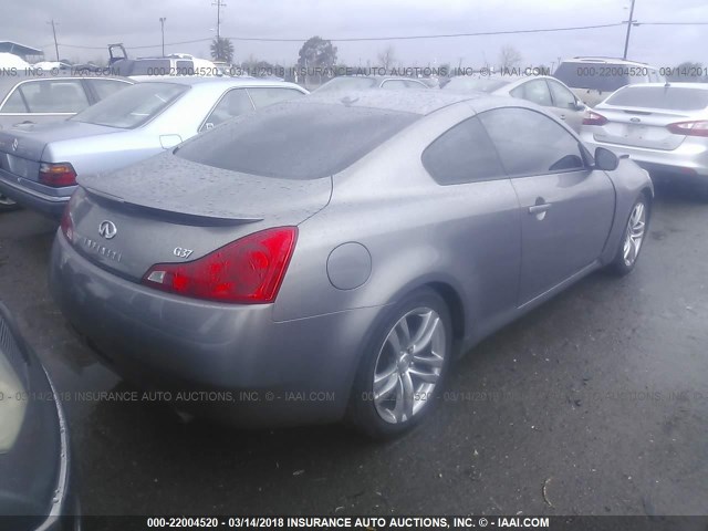 JNKCV64E08M120908 - 2008 INFINITI G37 JOURNEY/SPORT GRAY photo 4