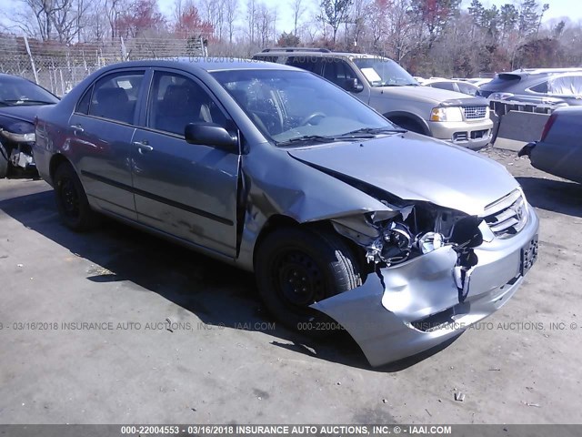 JTDBR32E342027129 - 2004 TOYOTA COROLLA CE/LE BEIGE photo 1