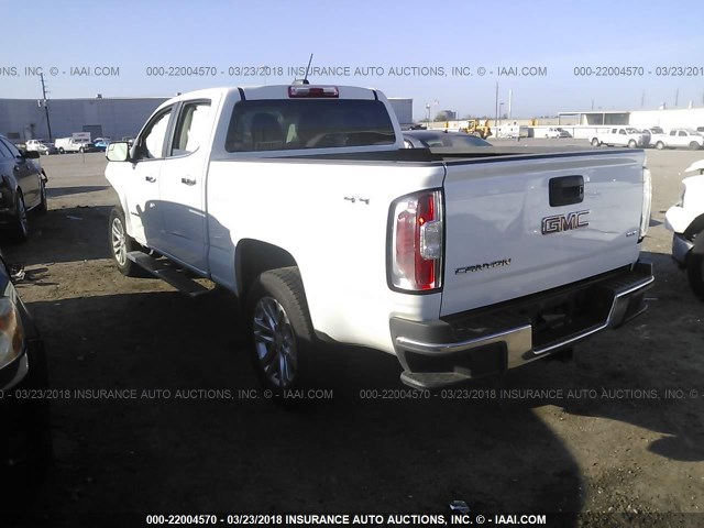 1GTG6CE37F1138123 - 2015 GMC CANYON SLT WHITE photo 3