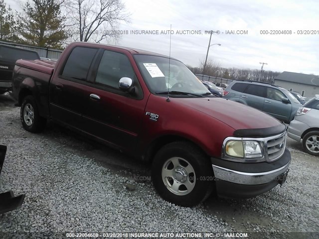 1FTRW07WX1KE11475 - 2001 FORD F150 SUPERCREW RED photo 1