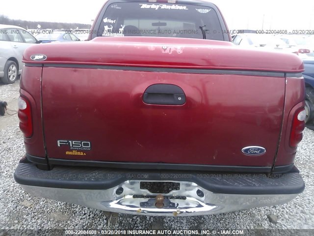 1FTRW07WX1KE11475 - 2001 FORD F150 SUPERCREW RED photo 6