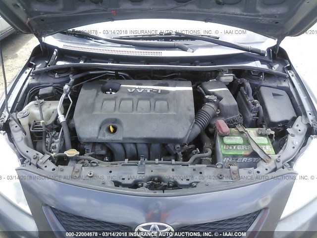 2T1BU40E79C113544 - 2009 TOYOTA COROLLA S/LE/XLE Pewter photo 10