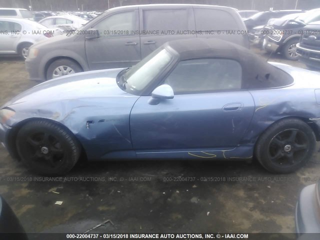 JHMAP11462T003945 - 2002 HONDA S2000 BLUE photo 6