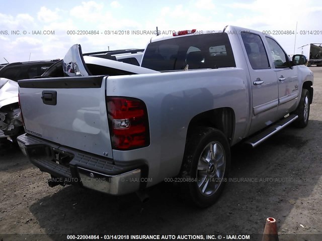 3GCPCSE07DG326499 - 2013 CHEVROLET SILVERADO C1500 LT SILVER photo 4