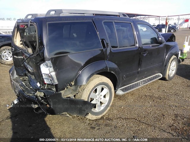 5N1AR1NN5BC611627 - 2011 NISSAN PATHFINDER S/LE/SE BLACK photo 4