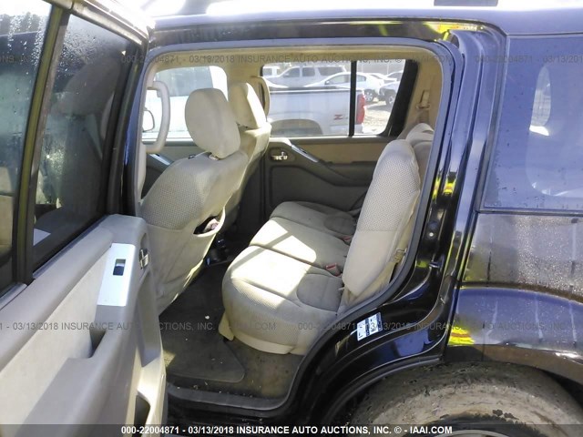 5N1AR1NN5BC611627 - 2011 NISSAN PATHFINDER S/LE/SE BLACK photo 8