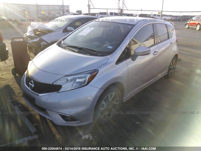 3N1CE2CP5GL387406 - 2016 NISSAN VERSA NOTE S/S PLUS/SV/SL/SR SILVER photo 2