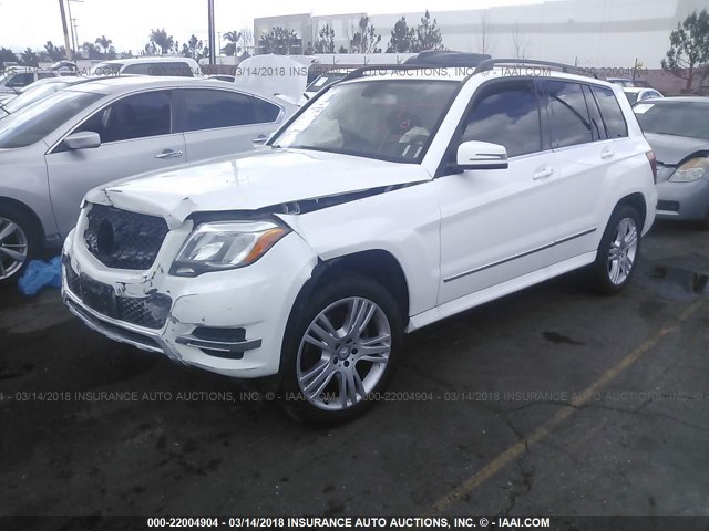 WDCGG5HB4EG288109 - 2014 MERCEDES-BENZ GLK 350 WHITE photo 2