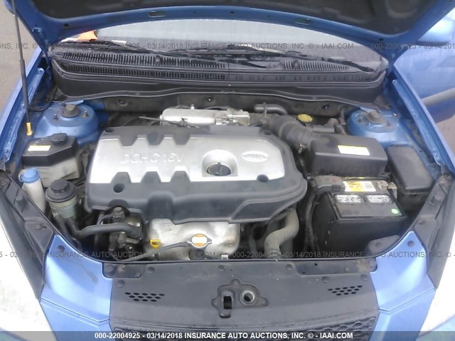 KNADE123566152262 - 2006 KIA RIO BLUE photo 10