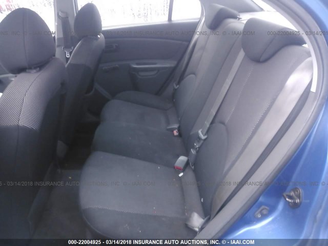 KNADE123566152262 - 2006 KIA RIO BLUE photo 8