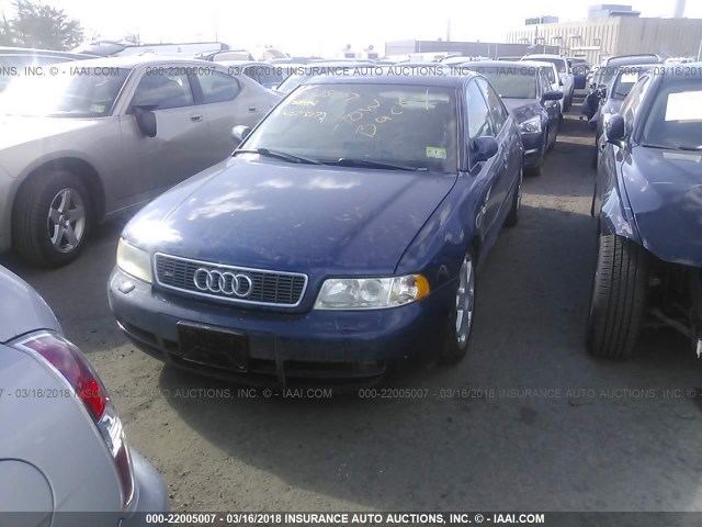 WAURD68D21A121952 - 2001 AUDI S4 2.7 QUATTRO BLUE photo 2