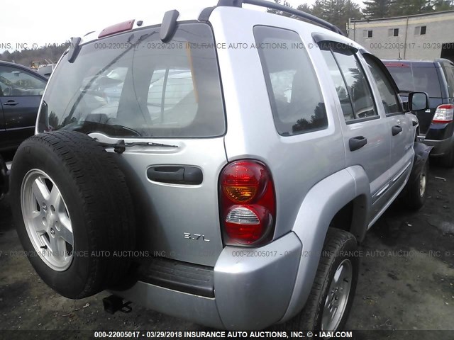 1J4GL58K73W649833 - 2003 JEEP LIBERTY LIMITED SILVER photo 4