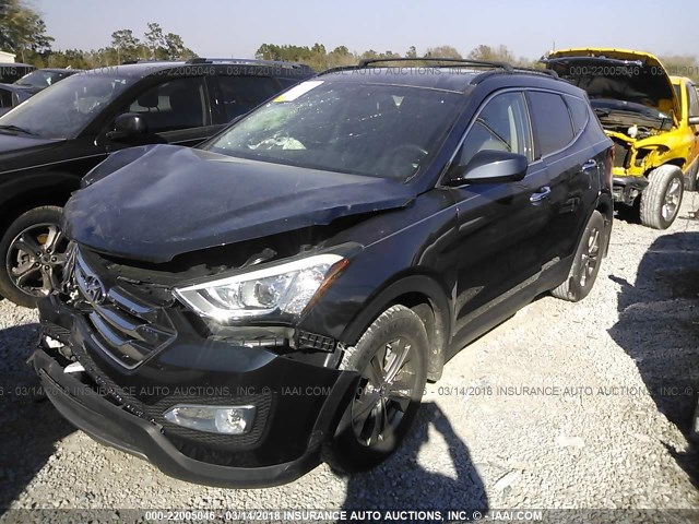 5XYZU3LB1EG188393 - 2014 HYUNDAI SANTA FE SPORT  BLACK photo 2