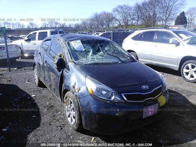 KNADN4A32D6136536 - 2013 KIA RIO EX/SX BLUE photo 6