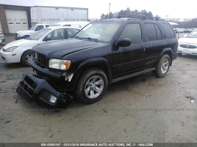 JN8DR09Y43W812598 - 2003 NISSAN PATHFINDER LE/SE BLACK photo 2