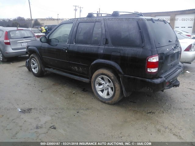 JN8DR09Y43W812598 - 2003 NISSAN PATHFINDER LE/SE BLACK photo 3