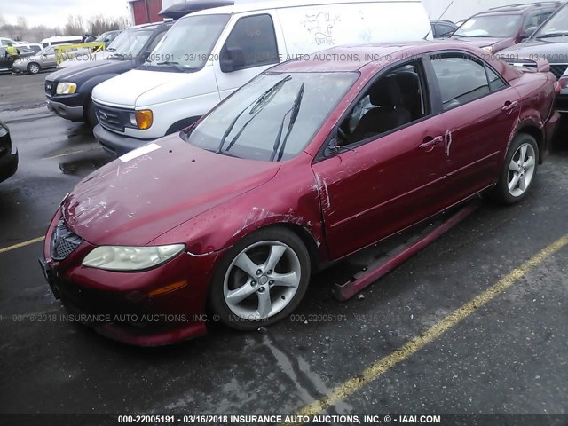 1YVFP80C945N42828 - 2004 MAZDA 6 I RED photo 2