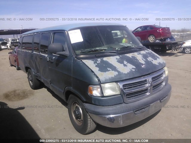 2B5WB35Z41K509806 - 2001 DODGE RAM WAGON B3500 GREEN photo 1