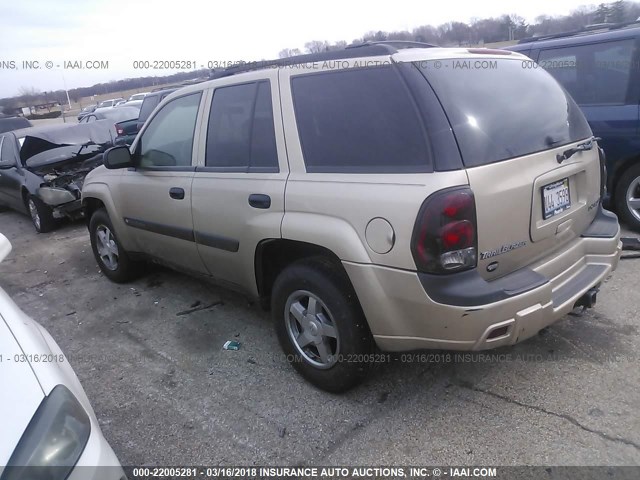 1GNDT13S242307974 - 2004 CHEVROLET TRAILBLAZER LS/LT GOLD photo 3