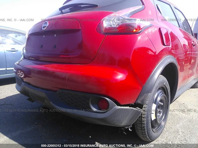 JN8AF5MR0FT503323 - 2015 NISSAN JUKE S/SV/SL/NISMO RED photo 6