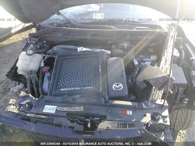 JM1BL1L42D1810427 - 2013 MAZDA SPEED 3 BLACK photo 10