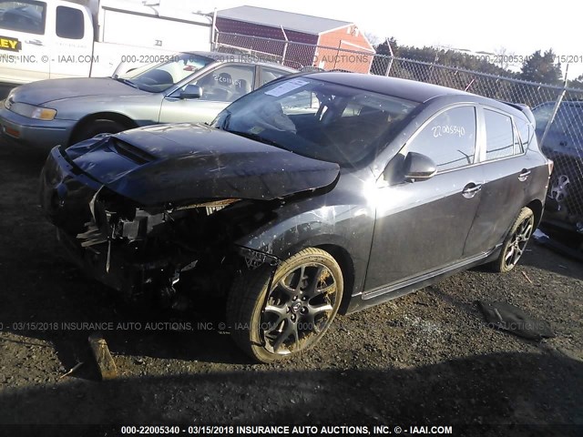 JM1BL1L42D1810427 - 2013 MAZDA SPEED 3 BLACK photo 2