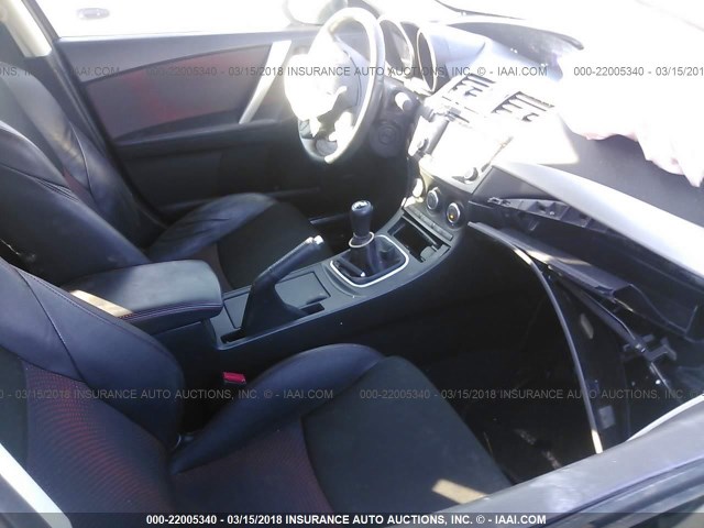 JM1BL1L42D1810427 - 2013 MAZDA SPEED 3 BLACK photo 5