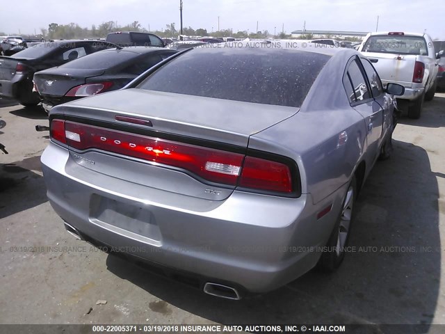 2C3CDXHG1EH182441 - 2014 DODGE CHARGER SXT SILVER photo 4