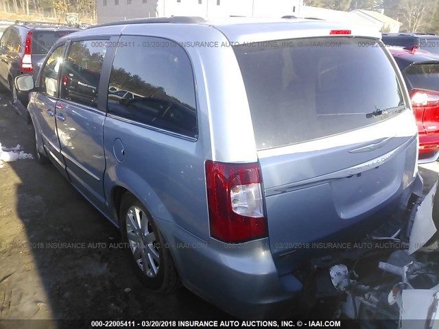 2C4RC1BG9DR742245 - 2013 CHRYSLER TOWN & COUNTRY TOURING BLUE photo 3