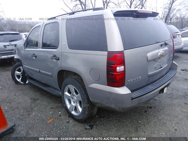 1GNFC13C37J301838 - 2007 CHEVROLET TAHOE C1500 TAN photo 3