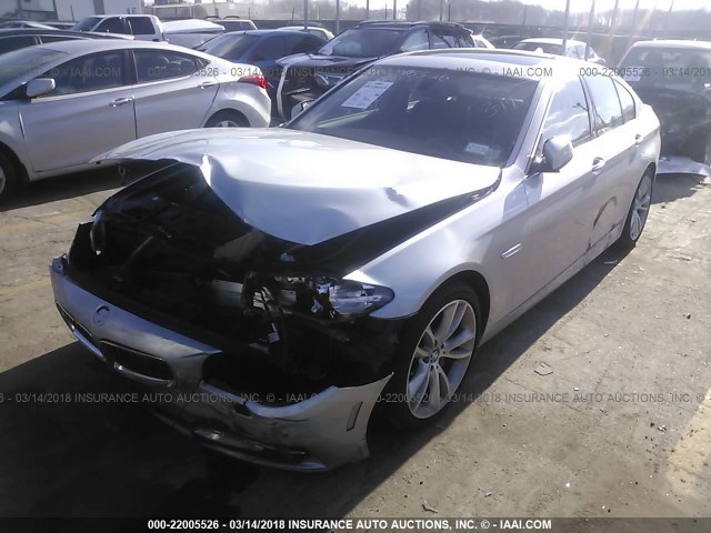 WBA5B3C51ED537210 - 2014 BMW 535 XI SILVER photo 2