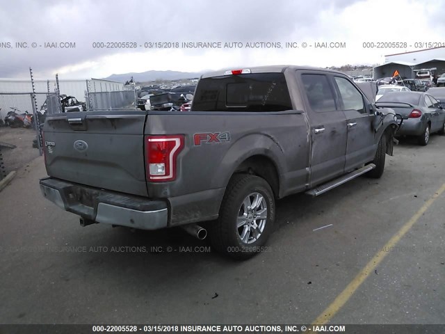 1FTFW1EF1HKD60518 - 2017 FORD F150 SUPERCREW ყავისფერი ფოტო 4