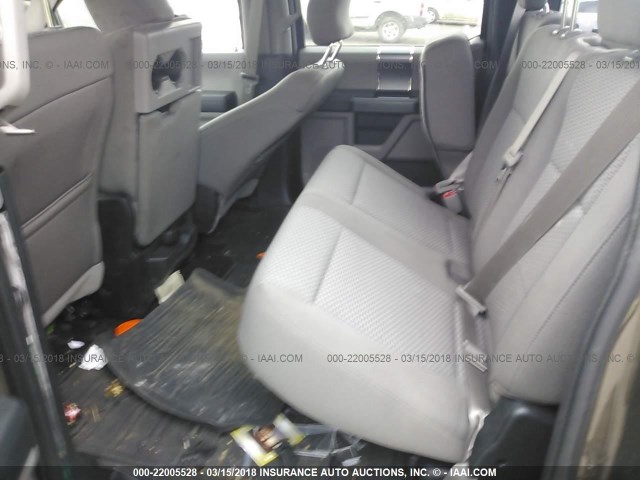 1FTFW1EF1HKD60518 - 2017 FORD F150 SUPERCREW ყავისფერი ფოტო 8