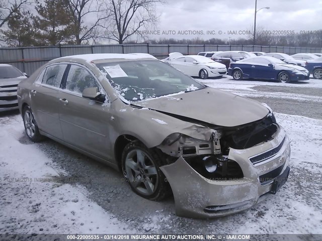 1G1ZH57B68F177500 - 2008 CHEVROLET MALIBU 1LT GOLD photo 1