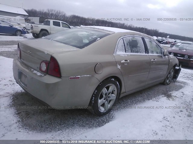 1G1ZH57B68F177500 - 2008 CHEVROLET MALIBU 1LT GOLD photo 4