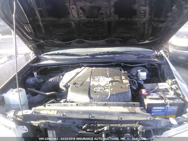 3TMJU4GN1EM157767 - 2014 TOYOTA TACOMA DOUBLE CAB PRERUNNER GRAY photo 10