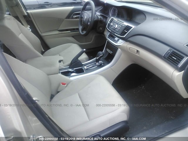 1HGCR2F31EA086518 - 2014 HONDA ACCORD LX BEIGE photo 5