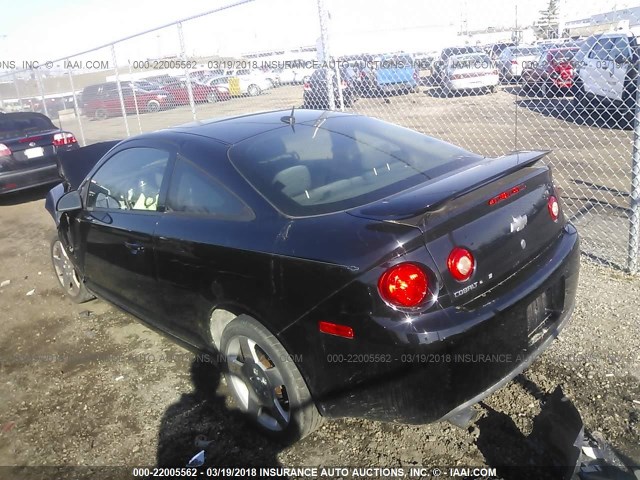 1G1AM18B187262092 - 2008 CHEVROLET COBALT SPORT BLACK photo 3