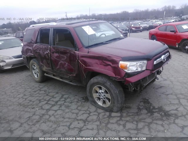 JTEBU5JR8B5064571 - 2011 TOYOTA 4RUNNER SR5/LIMITED/TRAIL BURGUNDY photo 1