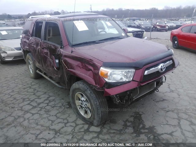 JTEBU5JR8B5064571 - 2011 TOYOTA 4RUNNER SR5/LIMITED/TRAIL BURGUNDY photo 6