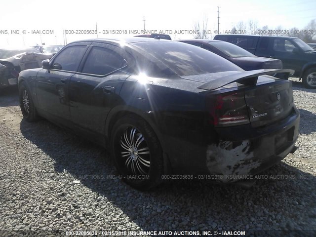 2B3KA73W68H154848 - 2008 DODGE CHARGER SRT-8 BLACK photo 3