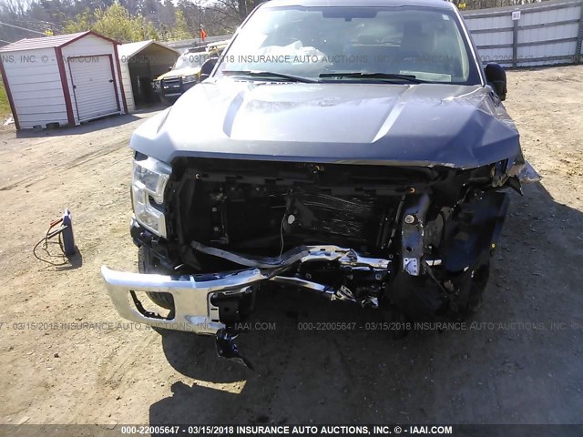 1FTEW1EF5FKD93272 - 2015 FORD F150 SUPERCREW GRAY photo 6